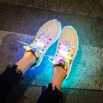 Waterproof light shoes colorful soles bright travel dancing color men flashing lights cool fashion bright men's belt
