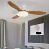 Nordic ultra-thin ceiling ceiling fan lamp Dining room living room bedroom simple light lamp ceiling fan LED silent household ceiling fan lamp