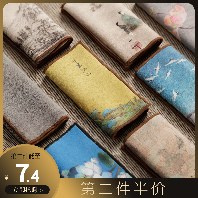 Chinese high-grade tea towel tea cloth tablecloth water absorption tea table mat raising pot towel tea mat thick tea tray table accessories towel