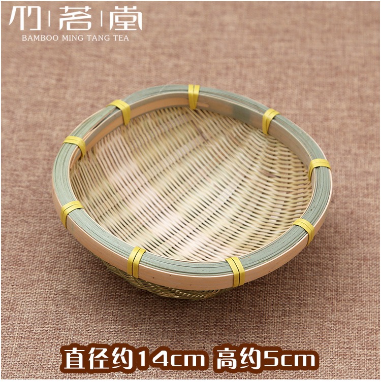 Khay trà lụa mịn Nhật Bản Bộ trà và bộ trà Hộp trà nhỏ snack trà tre bát trái cây - Trà sứ bo am tra