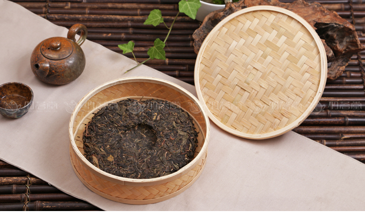 Hộp lưu trữ tròn Puer trà bánh bảy con trai hộp lưu trữ hộp tre Hộp trà Trà bộ trà xô trà có thể bình trà thủy tinh có lọc