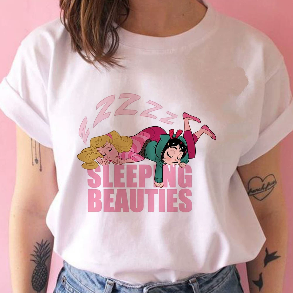 Кисточка принцесса Т-ШИРТ Princess Orola Sleeping Beauty Cute Kawaii повседневная женская футболка