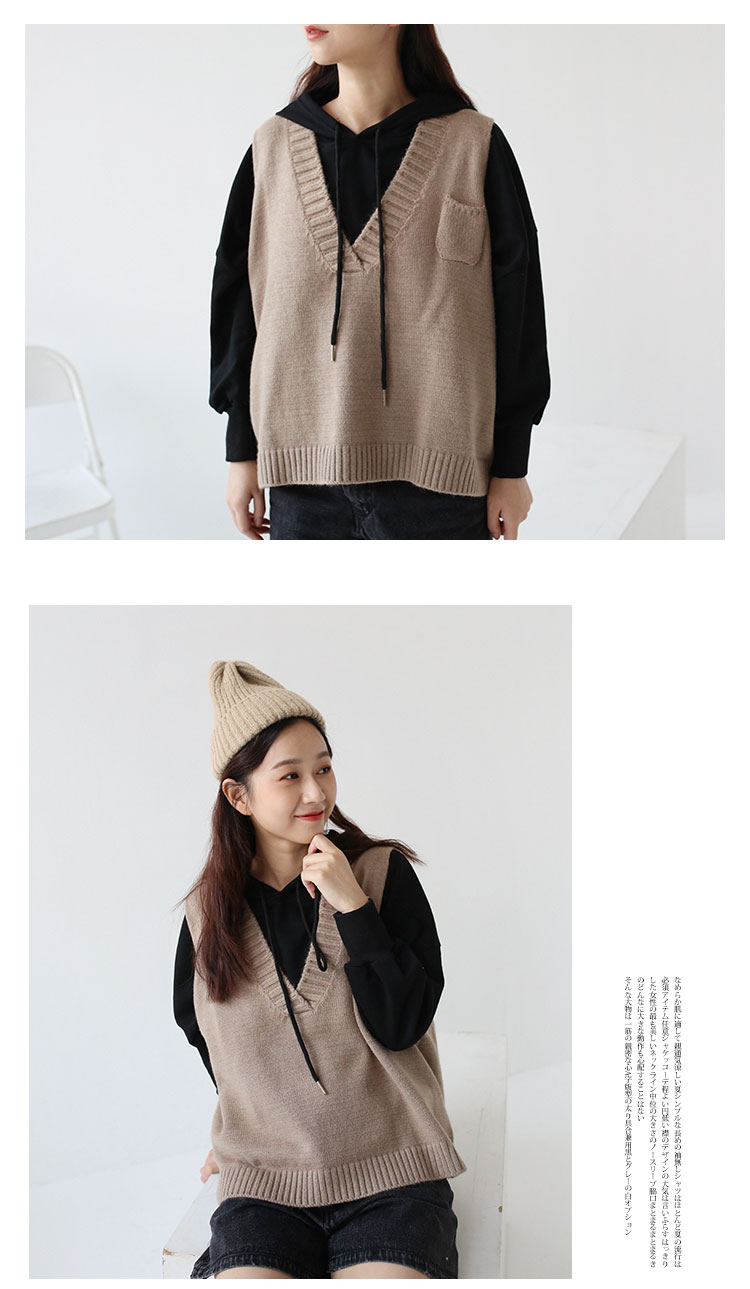 Miki socola / retro port gió áo len cổ chữ V áo len áo thun vest nữ áo len nữ mùa thu mới 2018 cardigan len