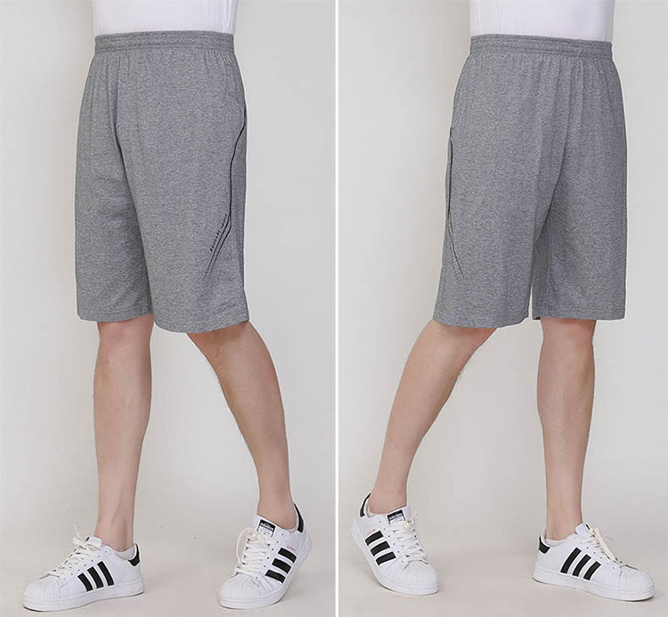 Quần short thể thao cỡ lớn nam mặc rộng năm quần cotton trẻ trung và quần rộng đan quần chạy bình thường - Quần thể thao quần gió thể thao nam