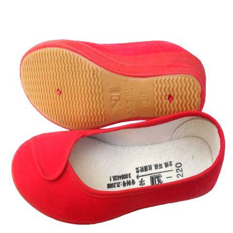 Word Black Red Nurse Shoes White Slopes Heel Beauty Work Shoes Sails Shoes Women Single Shoes Inner Heightening Cos Dancing Shoes