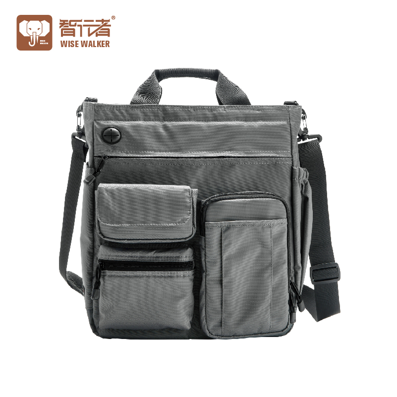 Man Bag Single Shoulder Bag Business Slant Satchel Canvas Men's Computer Bag Waterproof Nylon Nameplate Multifunction