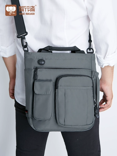 Шоппер, мужская сумка на одно плечо, универсальная вместительная и большая сумка через плечо для отдыха