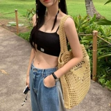 Плетеная соломенная сумка на одно плечо для отдыха, трендовая сумка через плечо, популярно в интернете