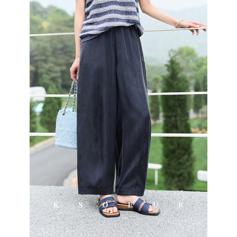 Chen Jie Kiki【Free Pants】 Copper Ammonia Cream-Like Double Sand-Washed Silk-Like Relaxed Three-Dimensional Balloon Casual Pants for Women Chen Jie Kiki【Free Pants】 Copper Ammonia Cream-Like Double Sand-Washed Silk-Like Relaxed Three-Dimensional Balloon Casual Pants for Women