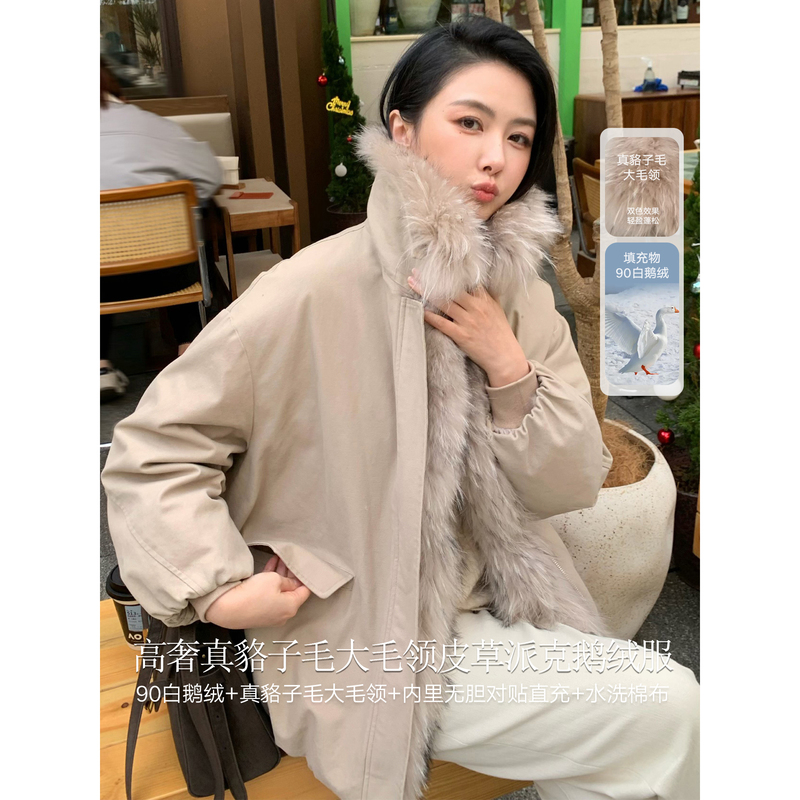 K Sister Ksoeur【Snow Traveler】90 Goose down Raccoon Fur Large Fur Collar Fur Parka down Jacket for Women K Sister Ksoeur【Snow Traveler】90 Goose down Raccoon Fur Large Fur Collar Fur Parka down Jacket for Women
