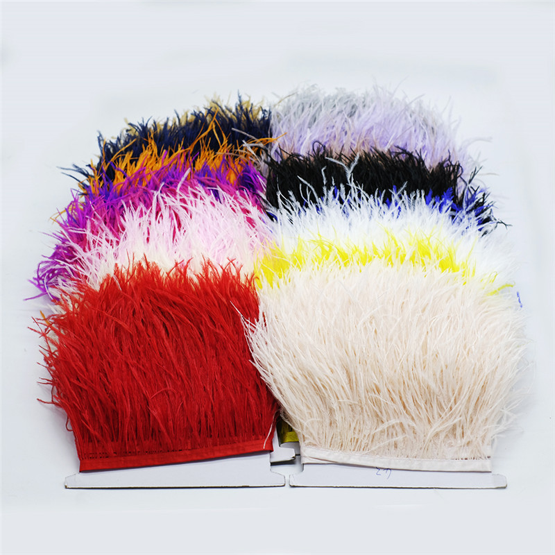 Ostrich Fur Trim Feather Cloth Side Streaming Su Gown Stage Clothing Accessories DIY Handmade Cloth Lace Lace 10-15cm-Taobao