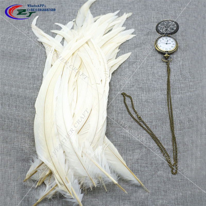 diy handmade rice white male rooster tail feathers natural pheasant tail stage performance performance props long feathers-Taobao
