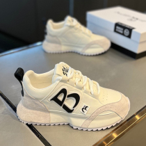 2024 spring new 100 hitch comfort soft bottom casual shoes light lavish bottom lacing heightening classic sneaker mens shoes