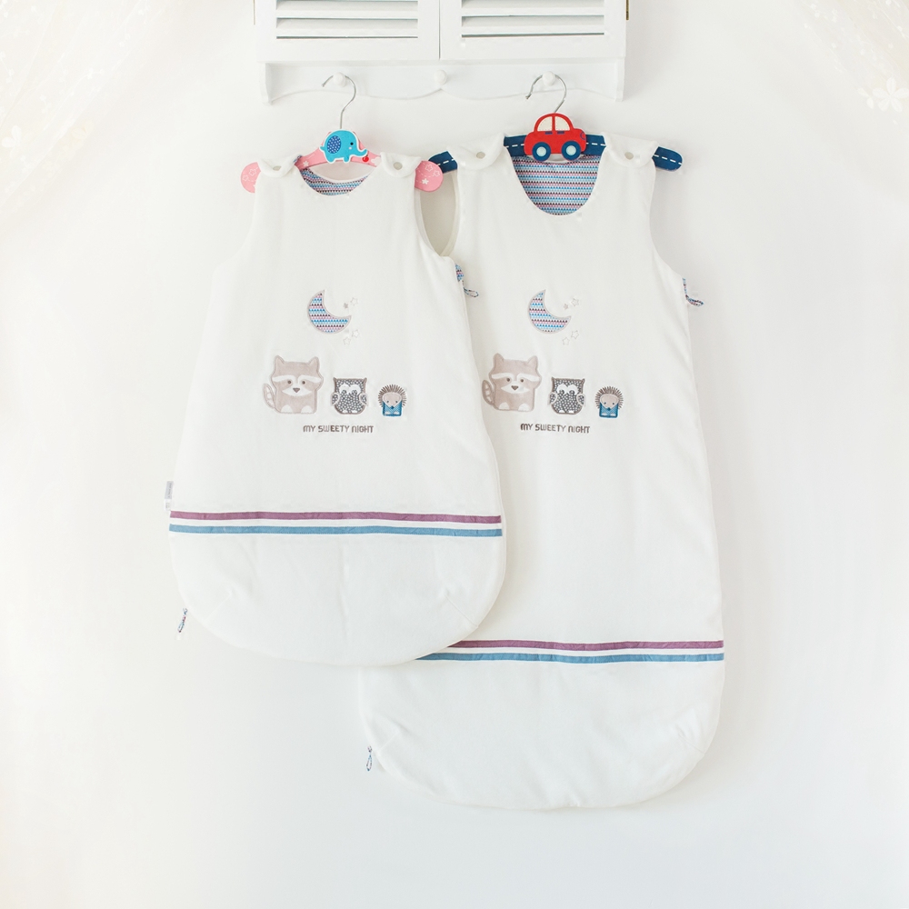 Foreign trade pure cotton baby sleeping bag baby spring and autumn clip cotton anti-kick by velvet two-way bracelet vest type 2 5