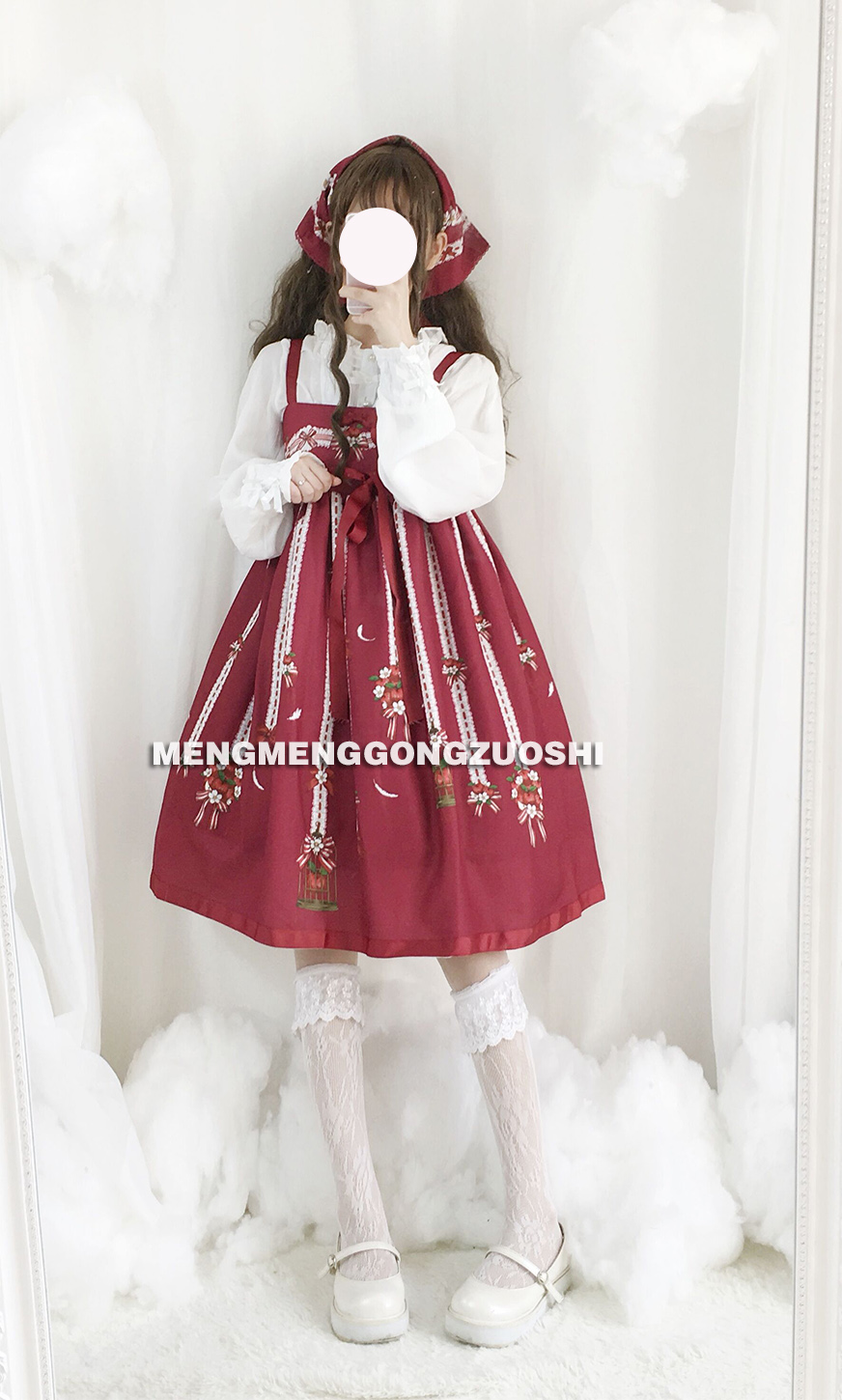 Nhật Bản mềm mại quần áo nhỏ eo cao Lolita váy hàng ngày ánh sáng lo váy trắng lông vũ Lin Yi jsk váy đầm xếp ly eo