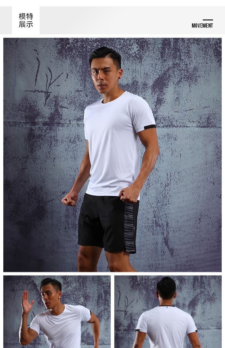 Bộ đồ thể thao ngắn tay mùa hè nam nhanh khô áo thun mỏng chạy bộ quần áo thể dục quần short quần áo thể thao đôi - Thể thao sau bộ thể thao adidas nữ chính hãng