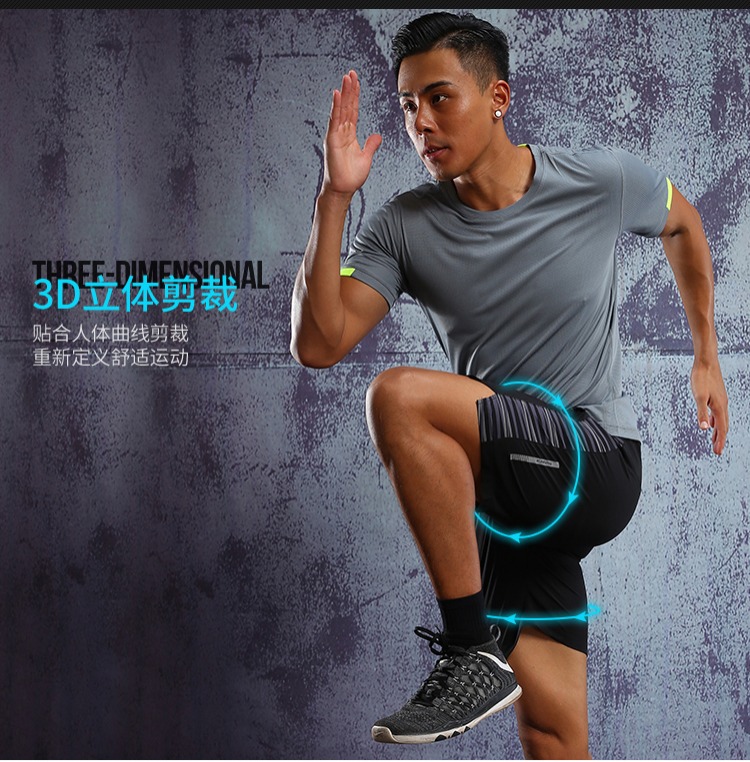 Bộ đồ thể thao ngắn tay mùa hè nam nhanh khô áo thun mỏng chạy bộ quần áo thể dục quần short quần áo thể thao đôi - Thể thao sau bộ thể thao adidas nữ chính hãng