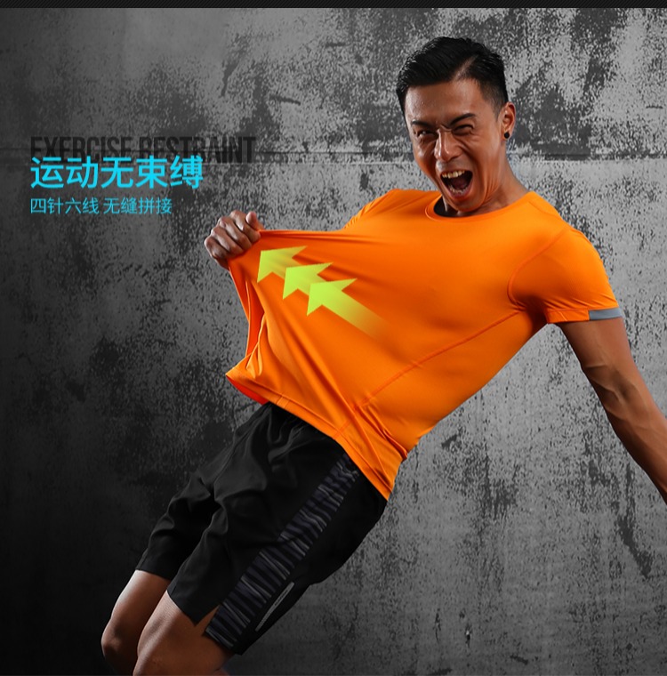 Bộ đồ thể thao ngắn tay mùa hè nam nhanh khô áo thun mỏng chạy bộ quần áo thể dục quần short quần áo thể thao đôi - Thể thao sau bộ thể thao adidas nữ chính hãng