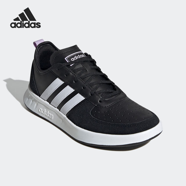 Adidas/Adidas ສີ​ດຳ​ສີ​ດຳ​ສີ​ມ່ວງ​ອ່ອນ​ສີ​ມ່ວງ​ສະ​ຕີ​ທຳ​ມະ​ດາ​ຂອງ​ຜູ້​ຍິງ​ເກີບ​ເທັນ​ນິ​ສ​ຕ່ຳ​ເທິງ​ນ້ຳ​ໜັກ​ເບົາ FW9178