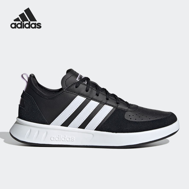 Adidas/Adidas ສີ​ດຳ​ສີ​ດຳ​ສີ​ມ່ວງ​ອ່ອນ​ສີ​ມ່ວງ​ສະ​ຕີ​ທຳ​ມະ​ດາ​ຂອງ​ຜູ້​ຍິງ​ເກີບ​ເທັນ​ນິ​ສ​ຕ່ຳ​ເທິງ​ນ້ຳ​ໜັກ​ເບົາ FW9178