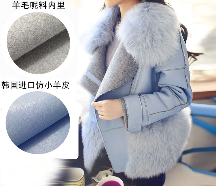 Chống mùa giải phóng mặt bằng quần áo mùa đông phụ nữ mới của Hàn Quốc phiên bản của mỏng fox fur collar ngắn áo len lông dày coat áo dạ nữ đẹp