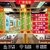 Manchuria window Cantonese style Chinese retro window color custom partition crabapple embossed art glass door and window Lingnan flower window