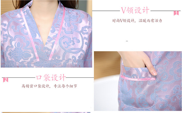 Банный халат 艾灸服后开衣服男女按摩服背开刮痧火疗服拔罐针灸理疗服足疗美容