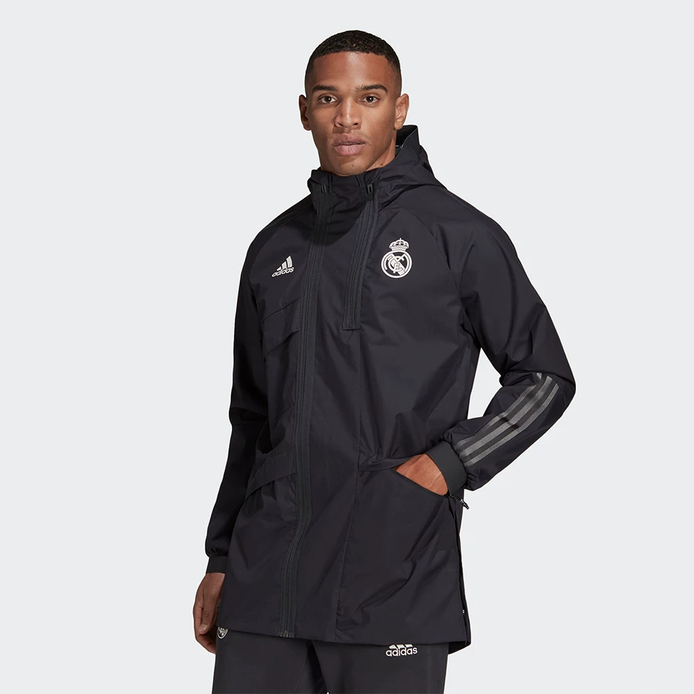 Adidas, королевская футбольная куртка с капюшоном, дождевик