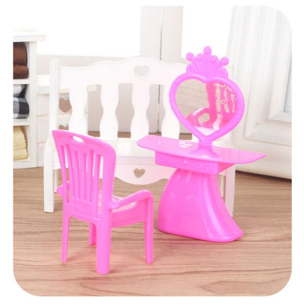 Barbie búp bê tất cả các loại phụ kiện phòng ngủ chung đồ nội thất [nhiều bộ bàn ghế] đồ chơi đầy đủ búp bê búp bê