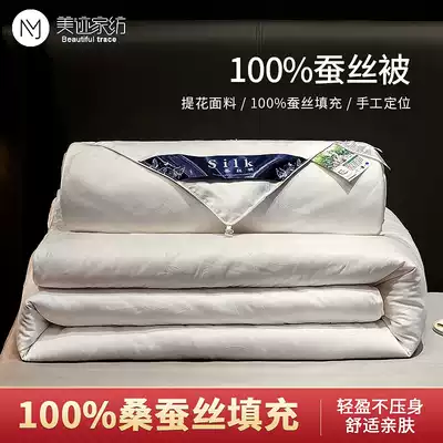 Silk quilt 100 mulberry silk spring and autumn quilt thickened air conditioning quilt core 6kg winter quilt four-in-one child quilt