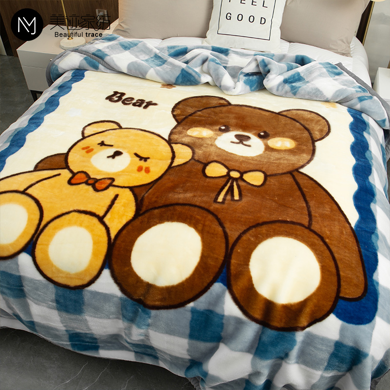 Coral suede blankets winter thickened flannel bed linen air conditioning blanket bed with dormitory single rascher cover blanket
