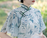 Летнее легкое элегантное длинное ципао