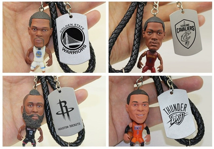 Mới Kobe Curry James Harden Wade Movable Doll Owen Doll Keychain Basketball Quà tặng