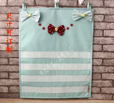 Kindergarten morning check card bag red and green yellow bag health brand bag sign-in canvas teaching aids bag wall customization