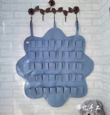 Handmade kindergarten drinking record bag straw bag life record bag can put medicine bag cotton linen bag custom