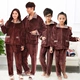 Mùa thu kích thước lớn đồ ngủ cha mẹ trẻ em san hô flannel dày chất béo MM lỏng nhà dịch vụ mẹ và trẻ em phù hợp với mùa đông