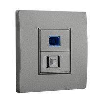 Type 86 two-digit 7 category 7 network cable panel 10G shielded wire-free computer network socket with SC fiber optic jack