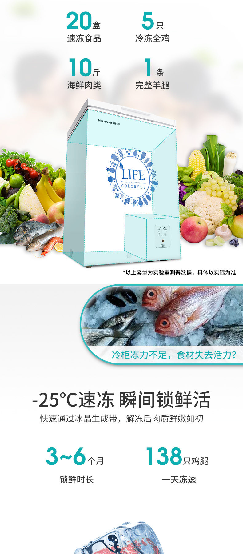 海信 家用小型冰柜 100L 图2
