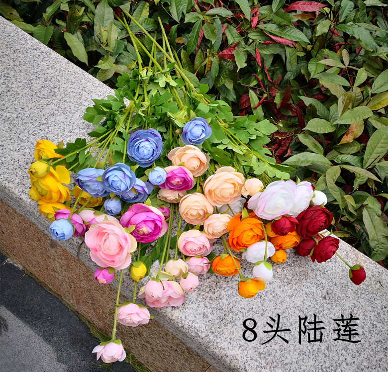 Emulated Atlantic peony Rose Lilian Nordic little frescoed vase table Living room swing piece wedding flower Snow Lotus