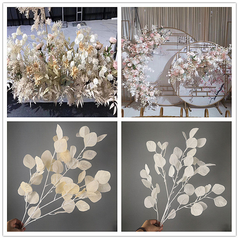 Nordic Emulation Apple Leaf Round Leaf Flower Arrangement accessories Flowers Wedding Wedding Flowers Paths Leading Arch Decoration Flowers 