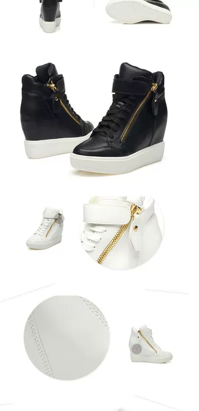 Daphne / Daphne Winter New Boots Casual Wedge Tăng chiều cao Dây giày đế dày