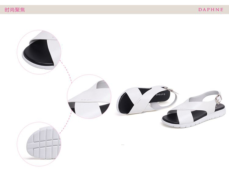Daphne Daphne hè mới thoải mái khóa dép dép nữ phẳng 1016303054 sandal