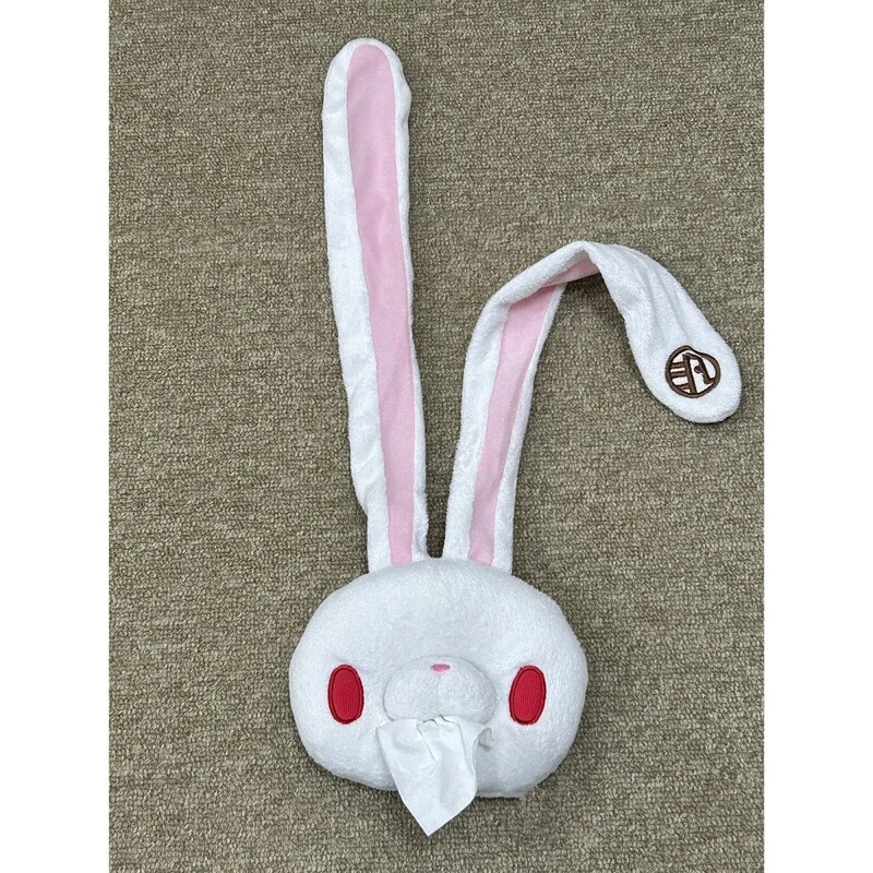 Gloomy Versatile Rabbit Tissue Bag, Vintage Plush Doll Rabbit Head Tissue Storage Bag, Portable Bag, Cute