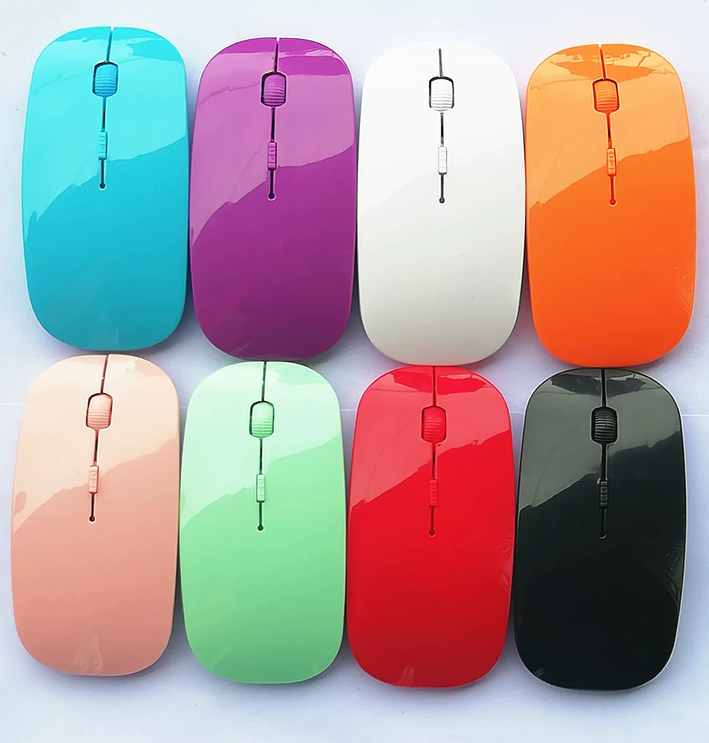 [跨境现货外贸 2.4G无线超薄鼠标光面 工厂家wireless mouse]