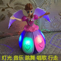 Children's toy girl will sing and dance the rotating princess Wanxiang light music glow baby birthday gift