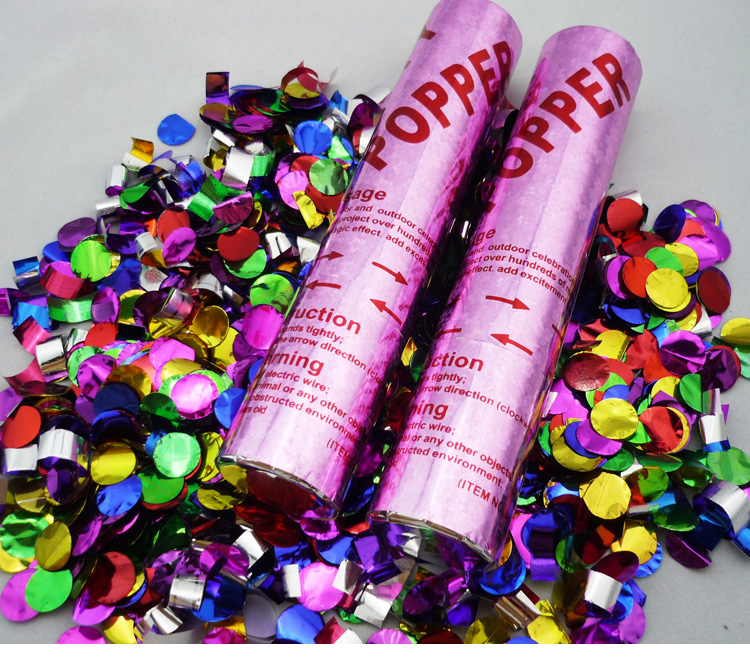 Wedding supplies Wedding gift gun rotates colored tin paper dot cannon for indoor hotel use