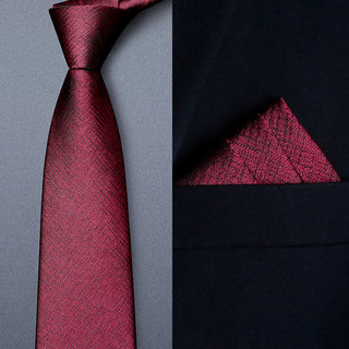 Red zipper-free groom wedding tie business