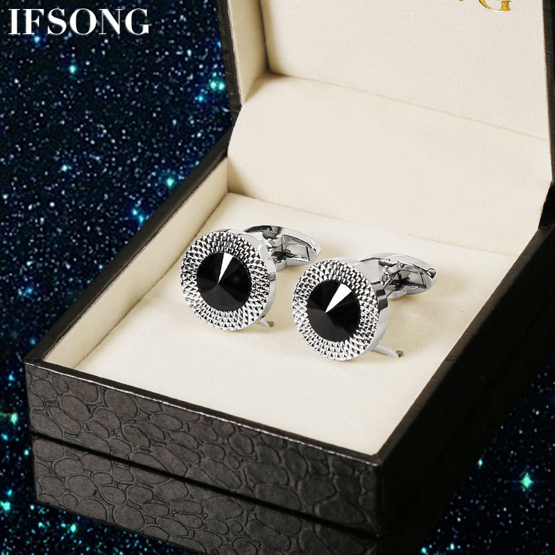 Fan-style shirt men's sleeves Business Suit Upscale Cuffs Wedding Gentlemen Fashion Black Minimalist Sleeve Nail Gift Box Dress