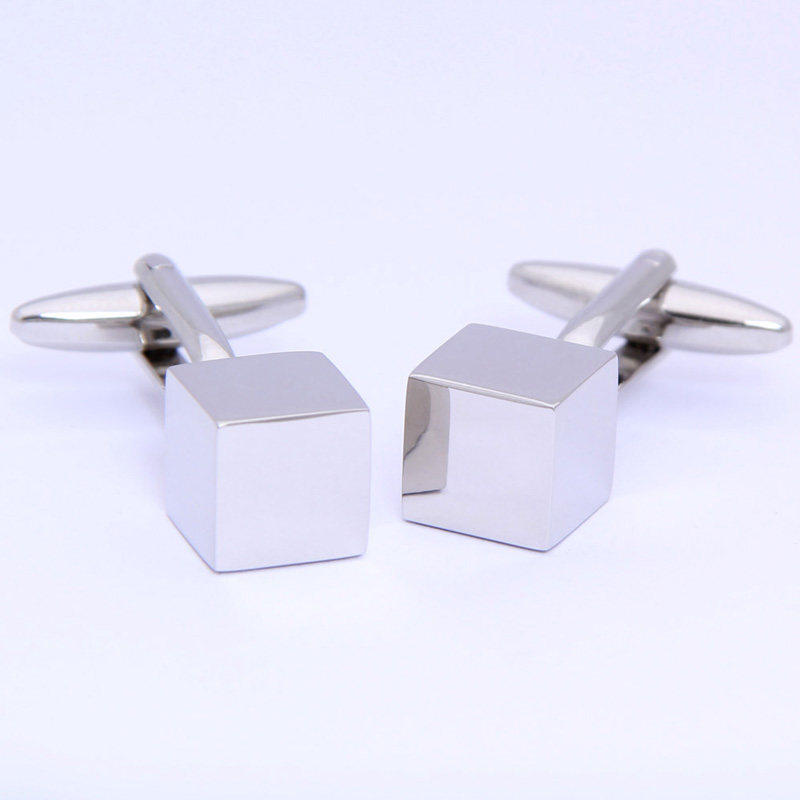 IFSONG men dress cuff cuff button silver square French shirt cuff box