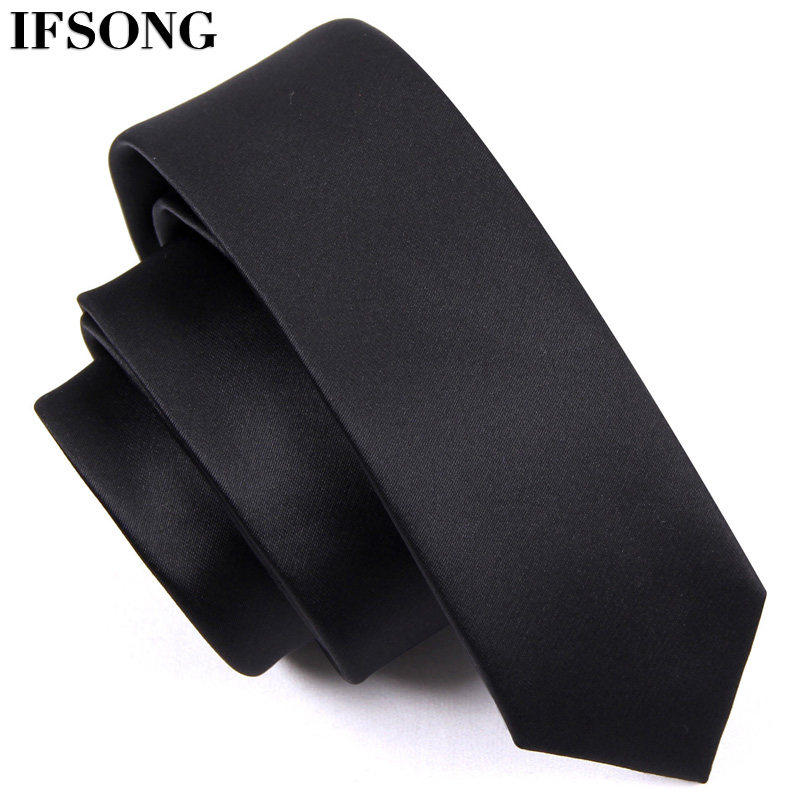 IFSONG men's tie men's Korean groom's wedding black men's casual tie narrow formal dress